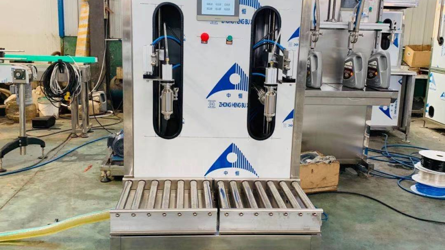 Máy chiết rót định lượng 2 đầu bán tự động 10-20L